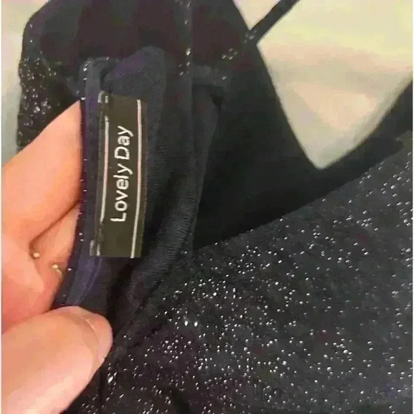 BLUE Lovely Day Sparkly Tight Spaghetti Strap Dress - Picture 8 of 15